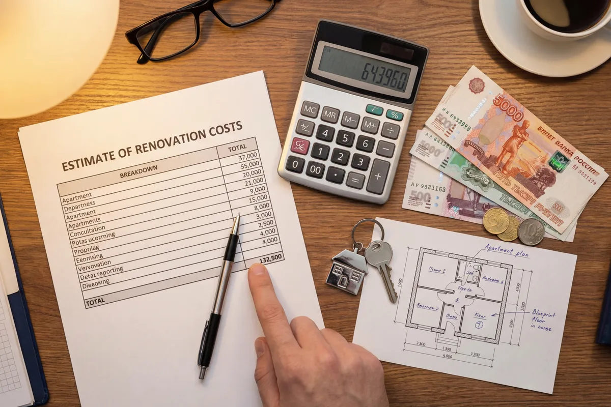 Сколько стоит ремонт квартиры 50 м² в 2025 году — статья от студии ATMOSPHERE