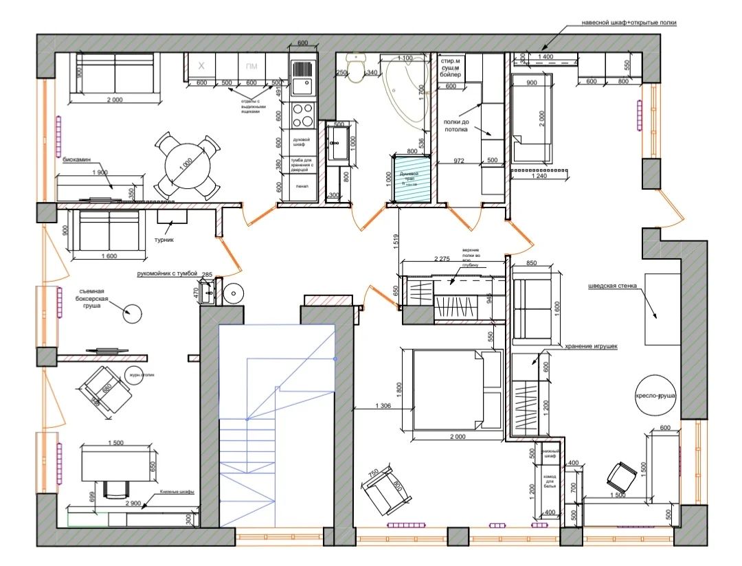 Чертёж планировки Квартира «Семейная классика»